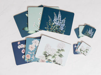 Secret Garden Blue Coasters pk6