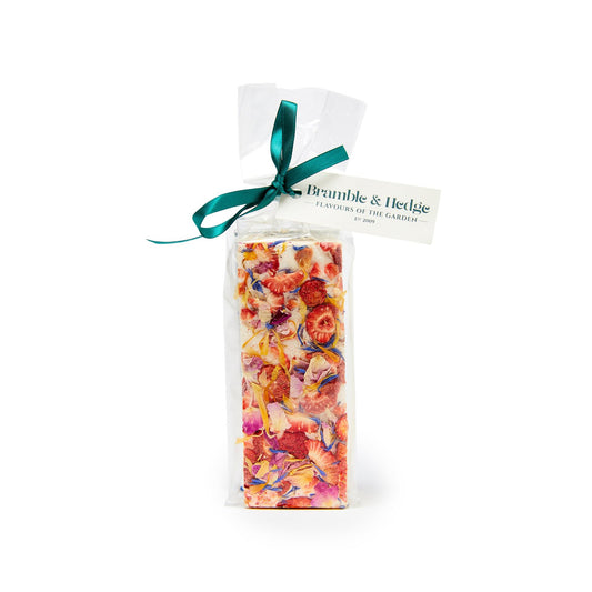 Strawberry, Elderflower & Belgian White Chocolate Nougat 150g