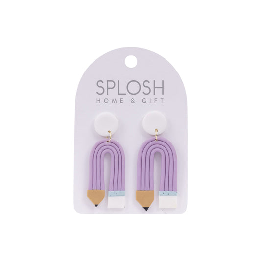 Earrings | Purple Pencil