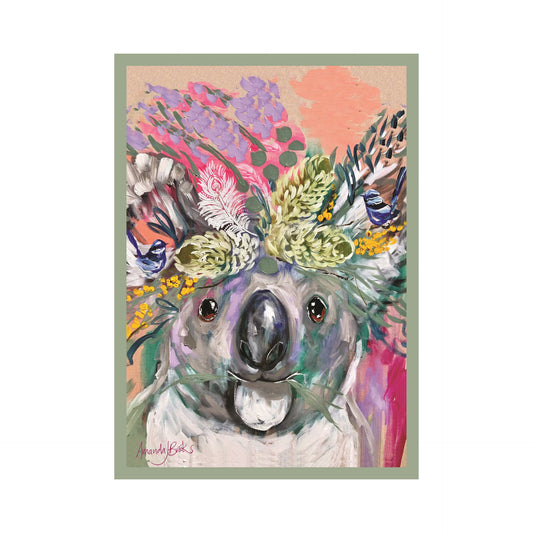 Koala & Blue Wren Tea Towel