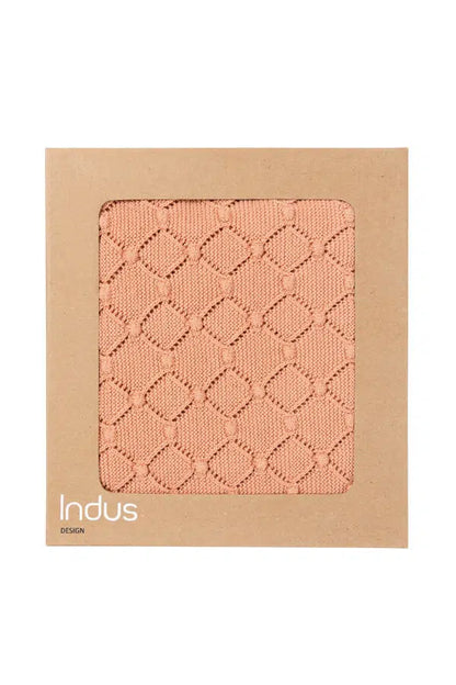 Baby Blanket - Vintage Knit Coral Blush