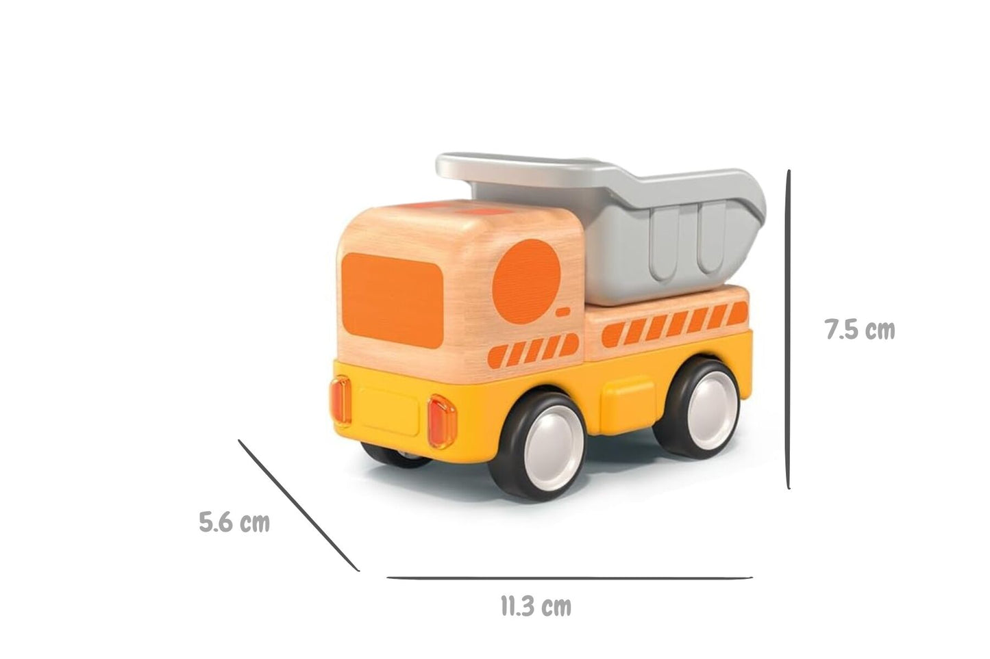 Wooden Friction Dump Truck with Sound & Light