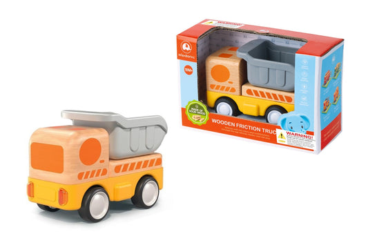Wooden Friction Dump Truck with Sound & Light
