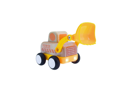 Wooden Friction Truck Bulldozer with Sound & Light