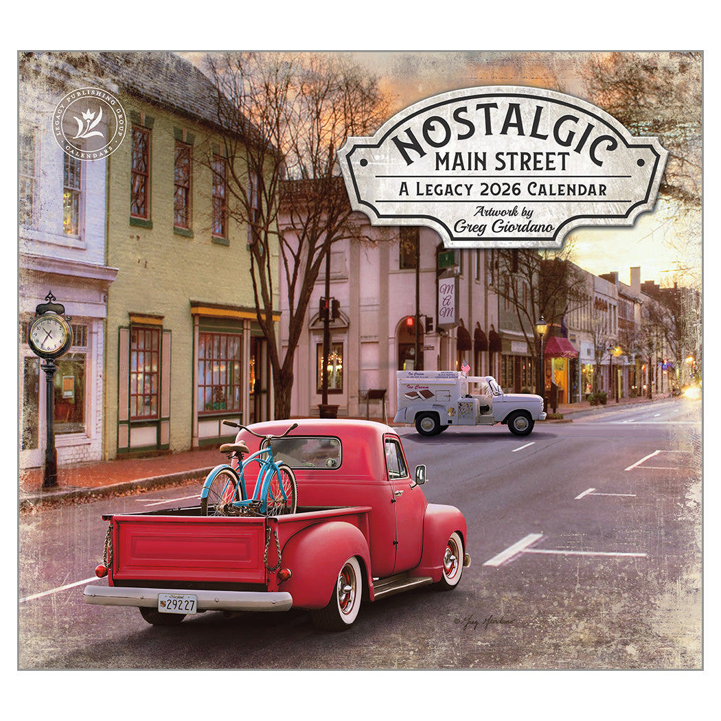 Nostalgic Main Street 2026 Wall Calendar