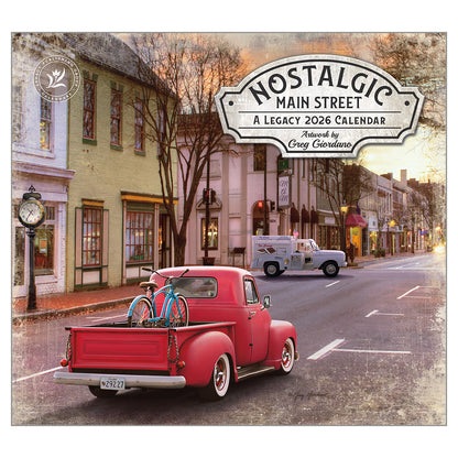 Nostalgic Main Street 2026 Wall Calendar