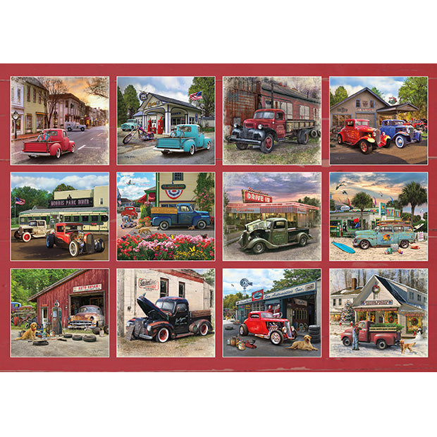 Nostalgic Main Street 2026 Wall Calendar