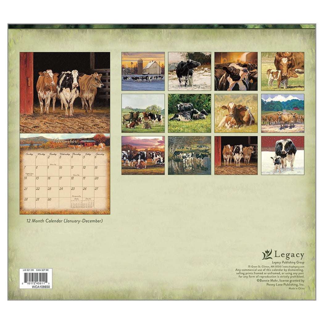 Cow 2027 Wall Calendar