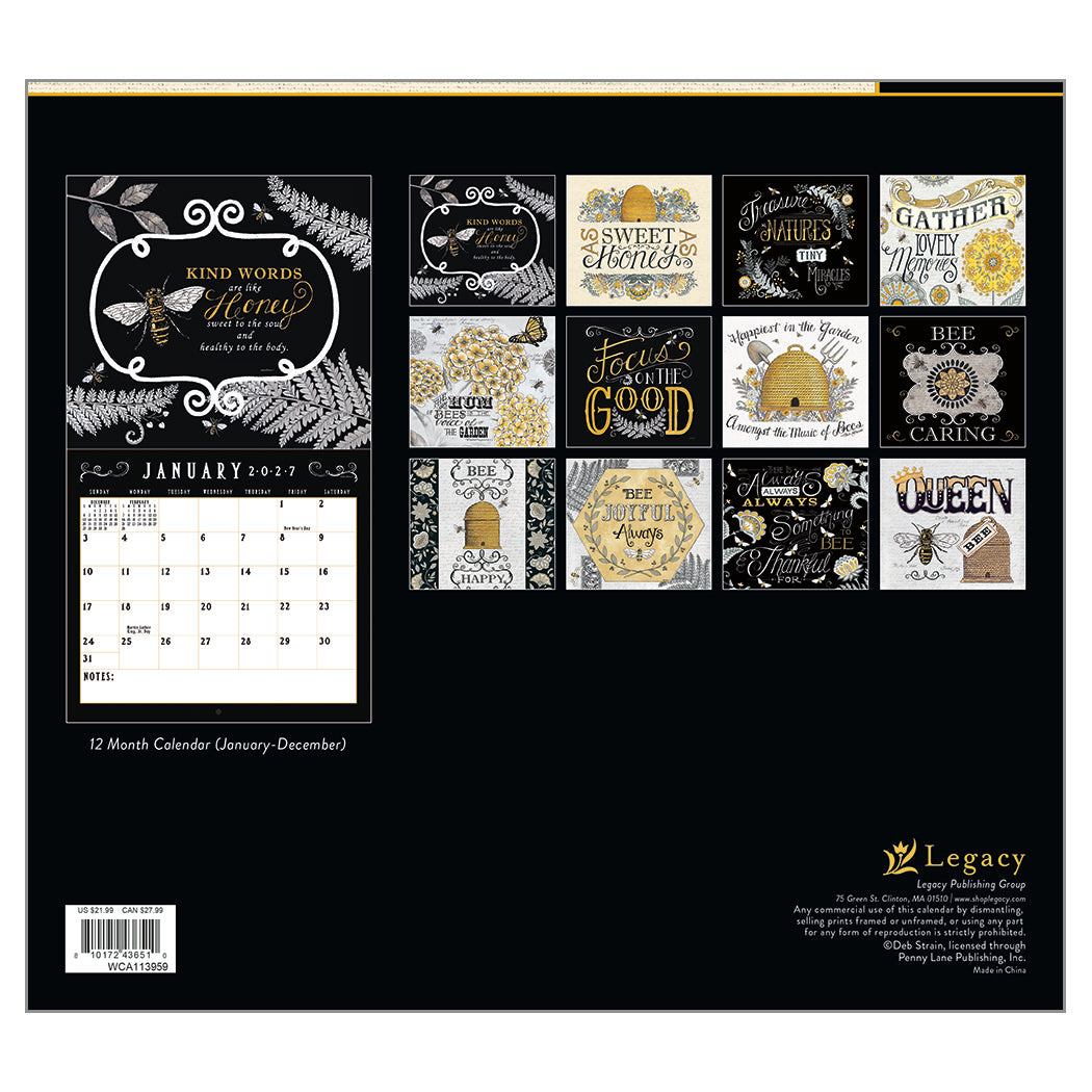 Bee-Utiful 2027 Wall Calendar