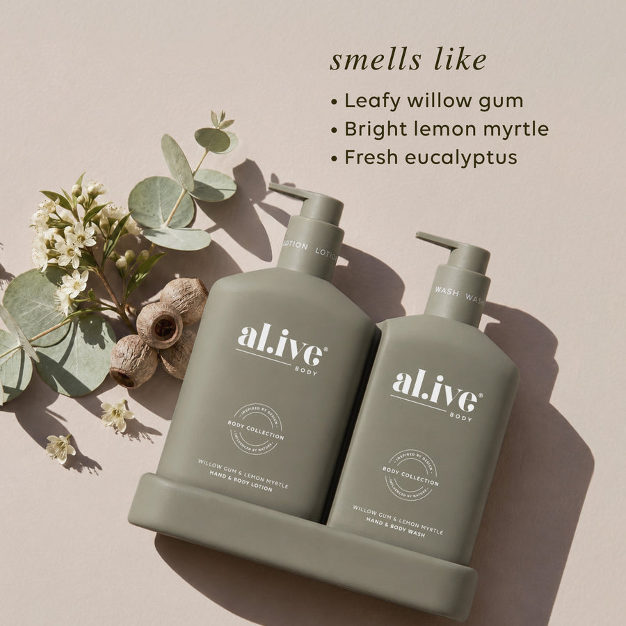 Wash & Lotion Duo + Tray - Willow Gum & Lemon Myrtle