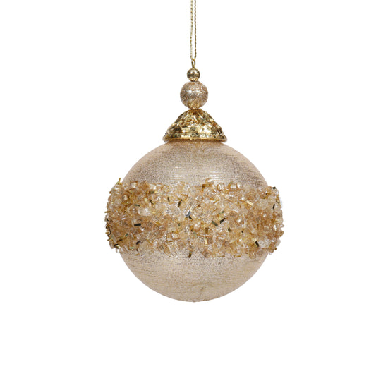 Hanging Bauble Crusted Gold