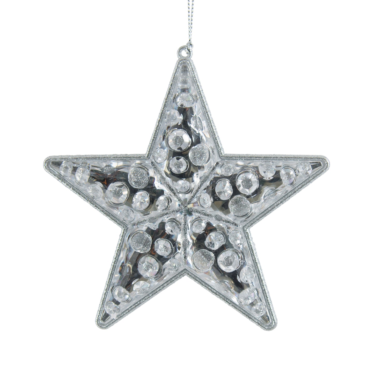 Hanging Star Drop Silver