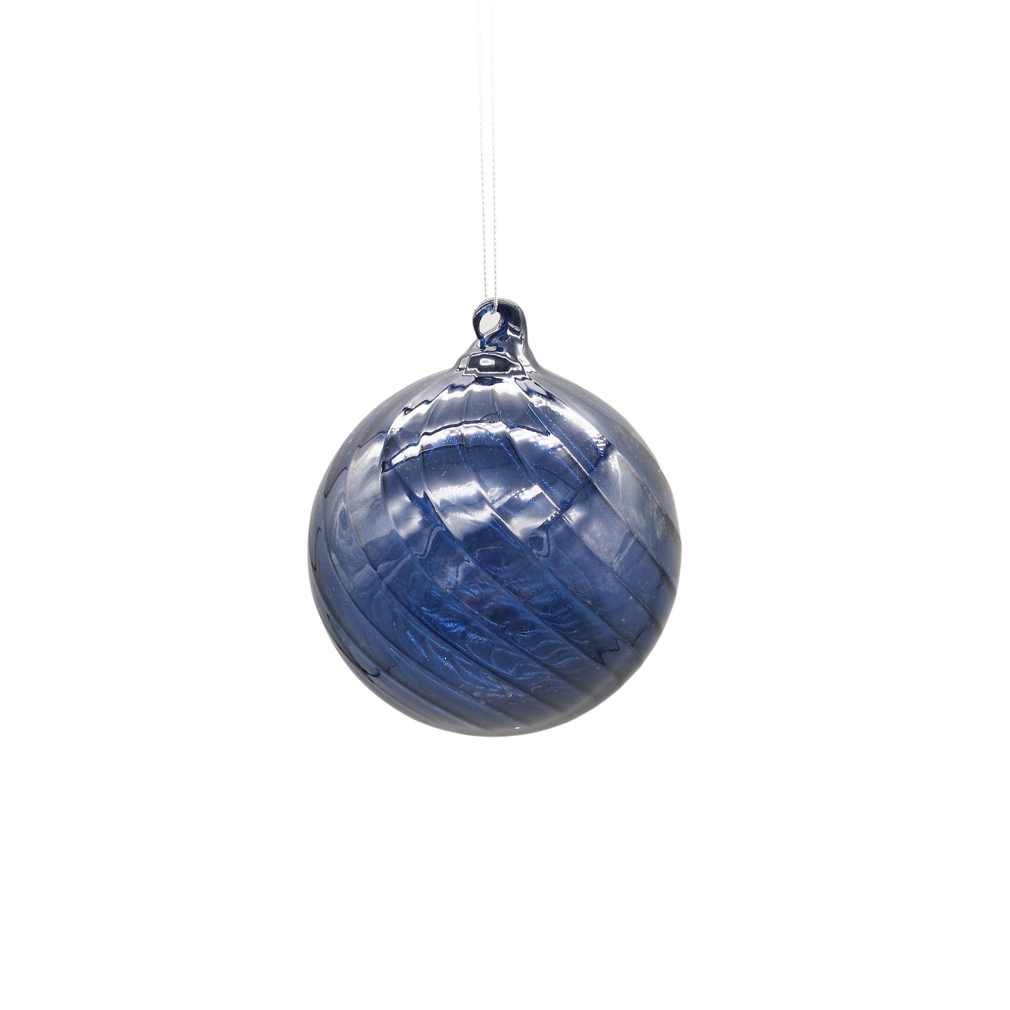 Hanging Bauble Glass Navy