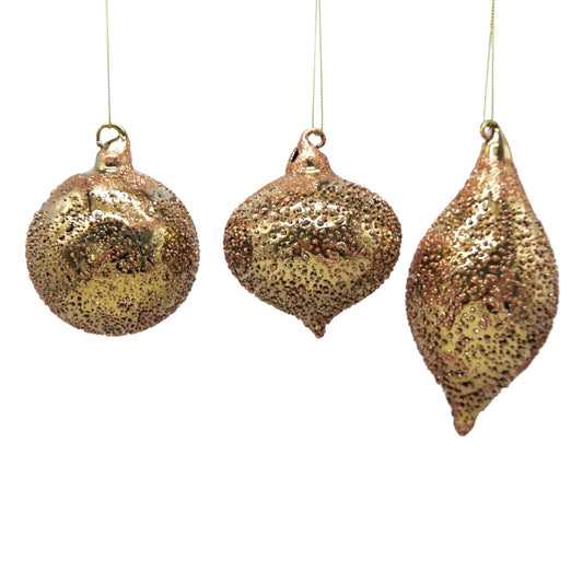 Hanging Glass Bauble Copper