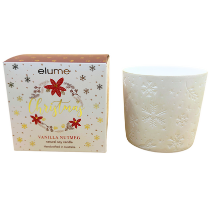 Elegant Christmas Vanilla Nutmeg Soy Candle