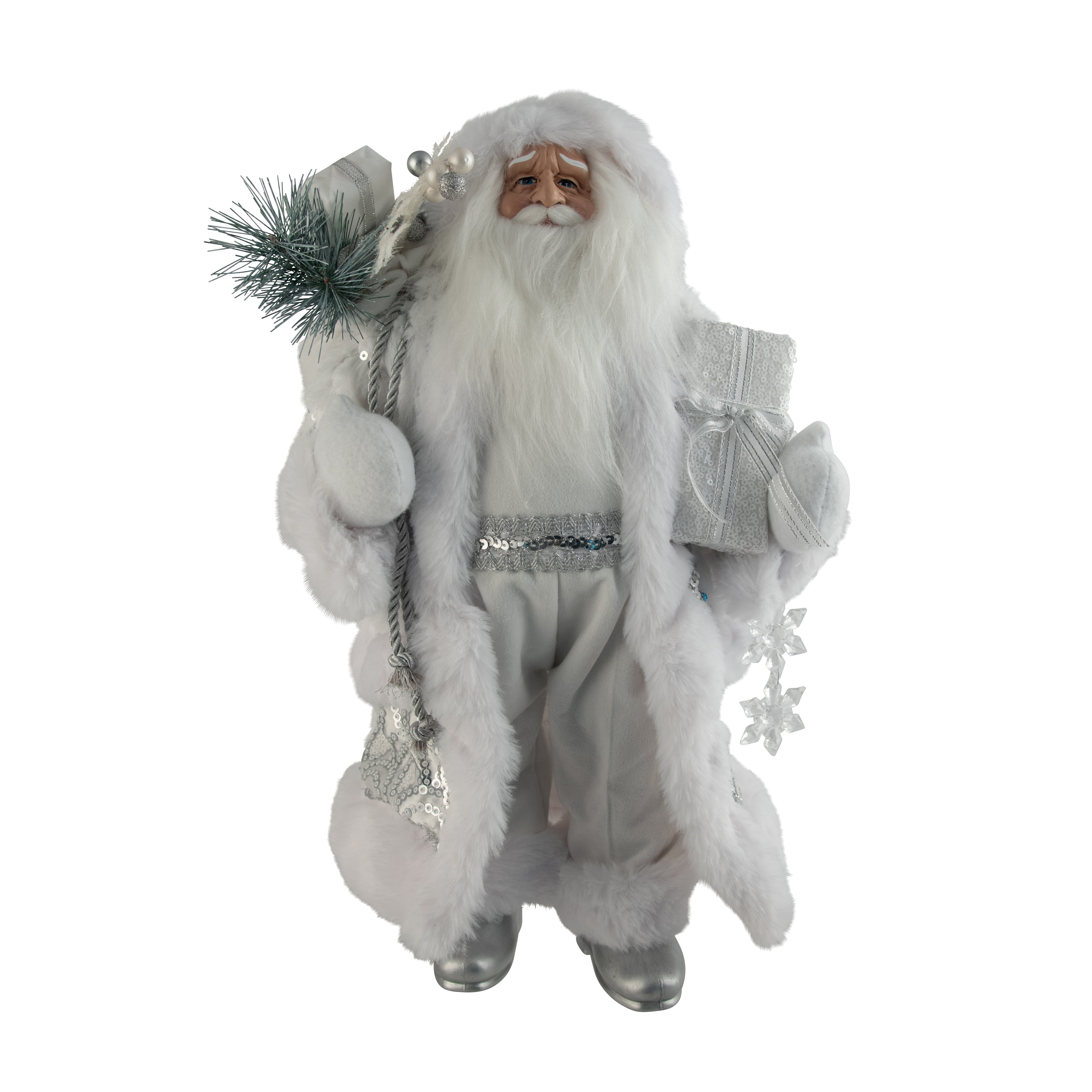 Santa Silver White Fur – A.W. Smith & Sons Gift & Homewares