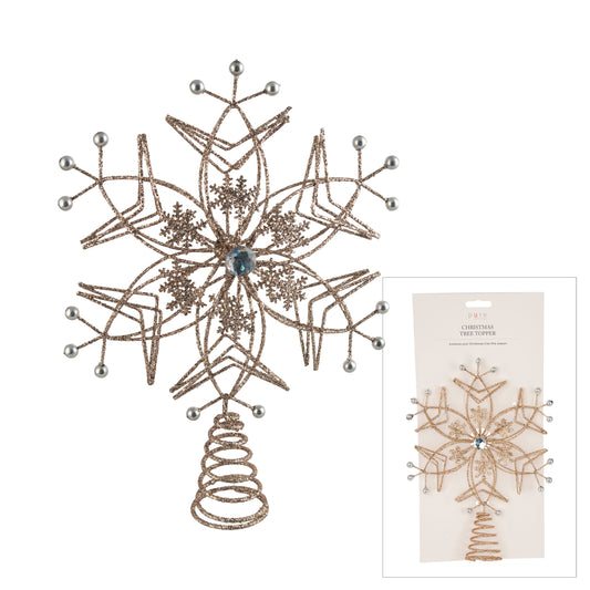 Snowflake Tree Topper Champagne