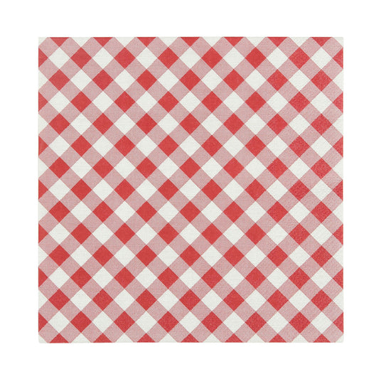 Luncheon Napkin Gingham Red/White