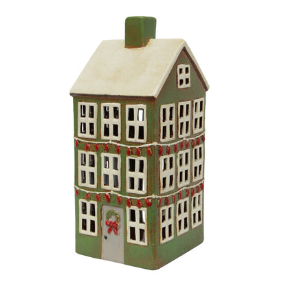 Alsace Tealight Grande Chalet Christmas Green