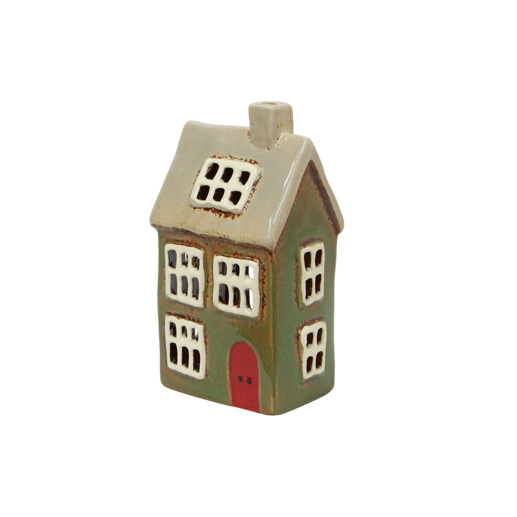 Alsace Tealight House Christmas Green