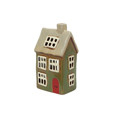 Alsace Tealight House Christmas Green