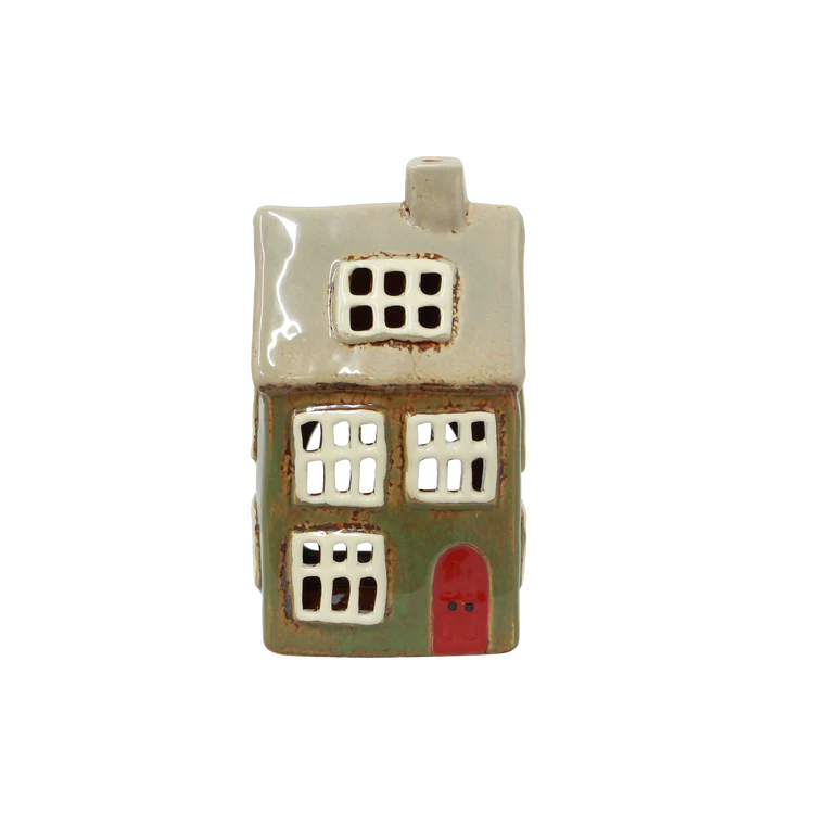 Alsace Tealight House Christmas Green