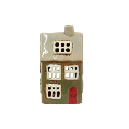 Alsace Tealight House Christmas Green