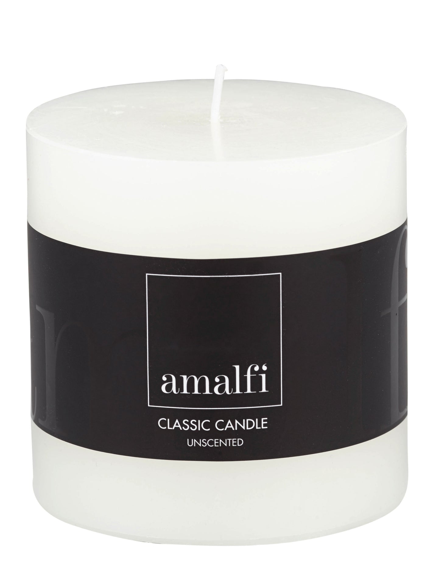 Amalfi Unscented Pillar Candle 10x10cm