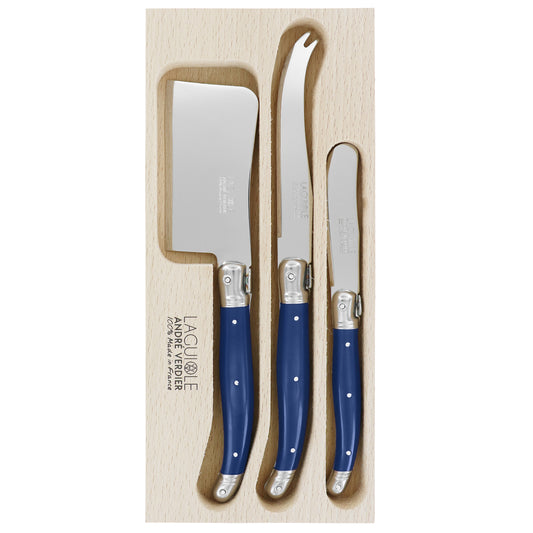 Cheese Set Navy Blue | 3 Pce Laguiole by Andre Verdier