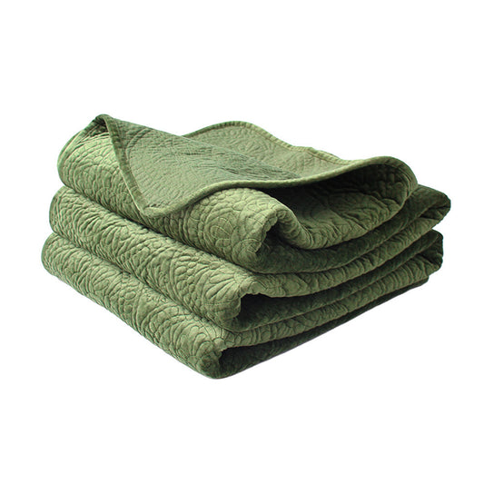 Bedspread Velvet Olive