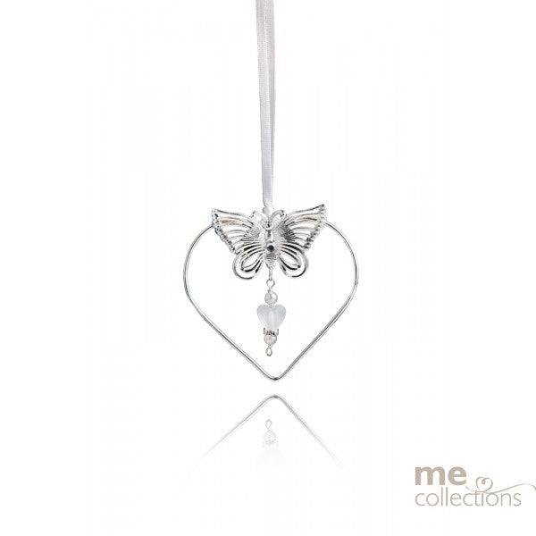 Silver Hear Butterfly & Pendant