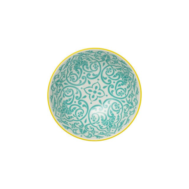 Mikasa Nibble Bowl | Yellow & Blue Geometric