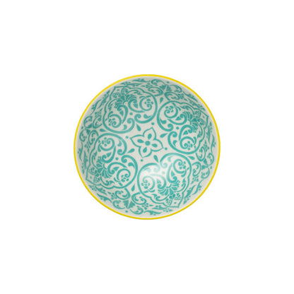 Mikasa Nibble Bowl | Yellow & Blue Geometric