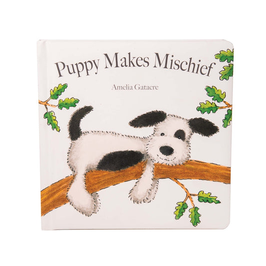 Book Puppy Makes Mischief (Bashful Black & Cream Puppy)