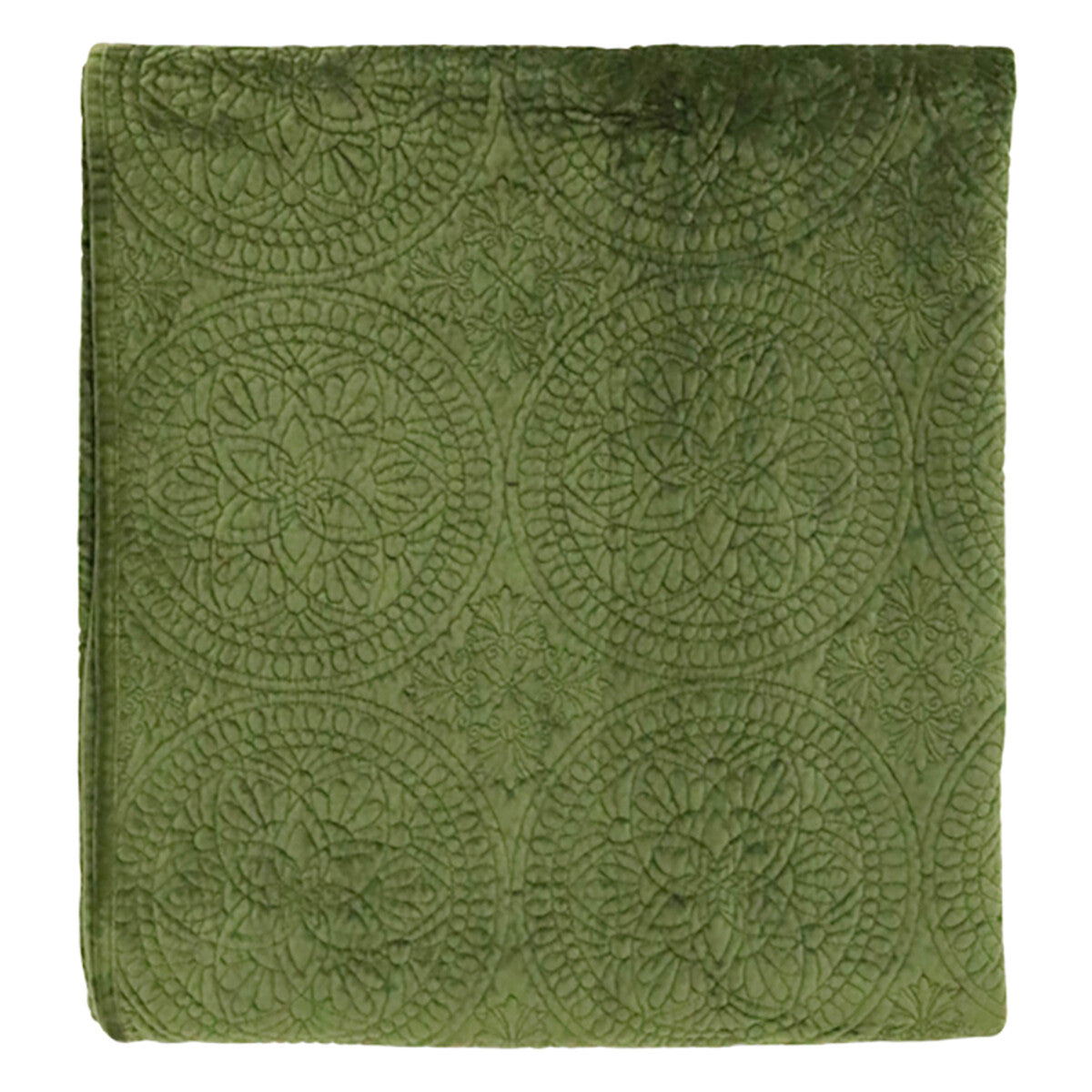 Bedspread Velvet Olive