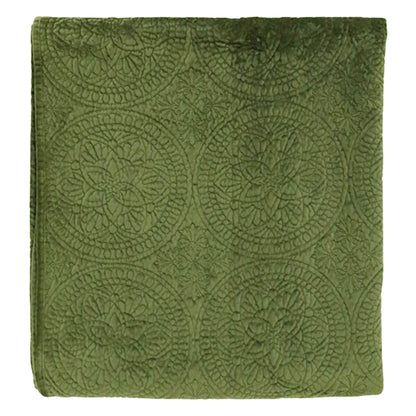 Bedspread Velvet Olive