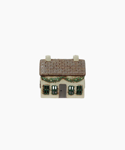 Christmas Tealight Cottage with Swag