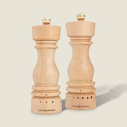 London Natural Beech Salt & Pepper Mill Select Set