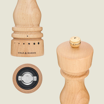 London Natural Beech Salt & Pepper Mill Select Set
