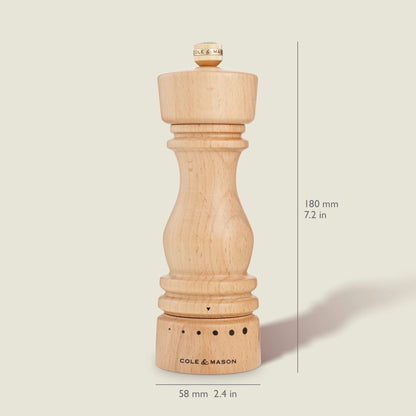 London Natural Beech Salt & Pepper Mill Select Set