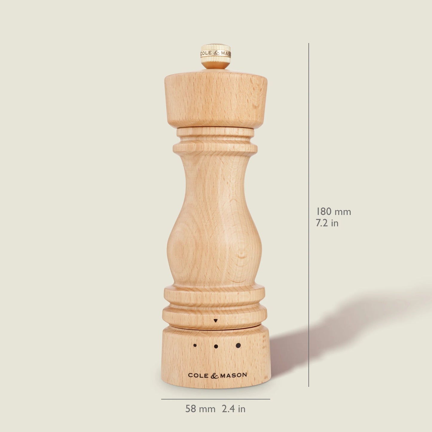 London Natural Beech Salt & Pepper Mill Select Set