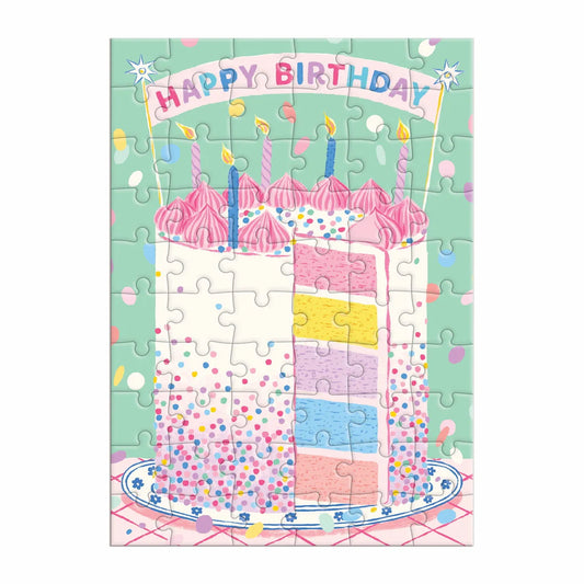 Confetti Birthday Cake Greeting Card Puzzle