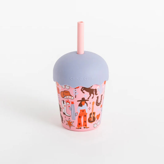 Cowgirl Mini Smoothie Cup & Straw 200ml