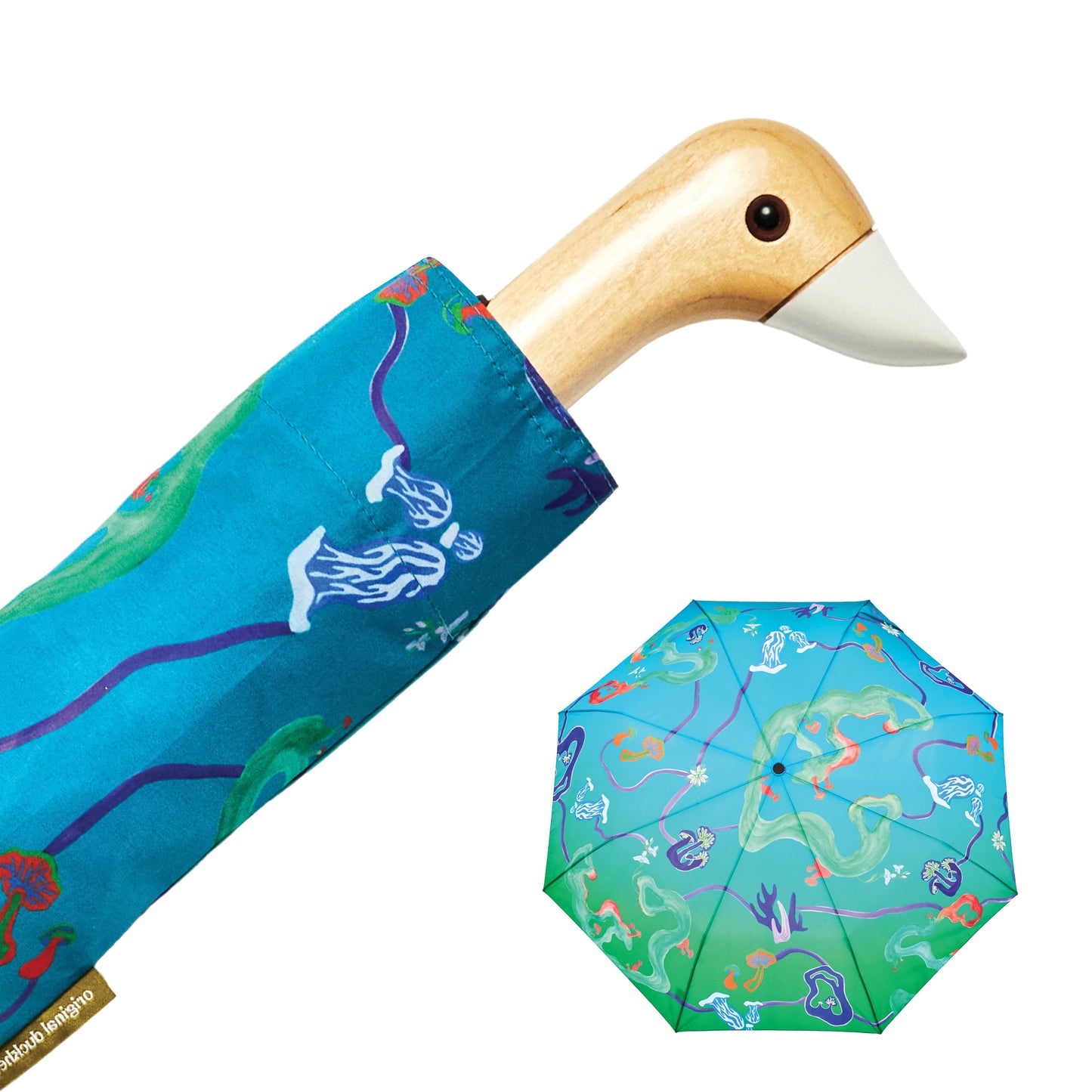 Original Duckhead Umbrella | Aqua Fungi