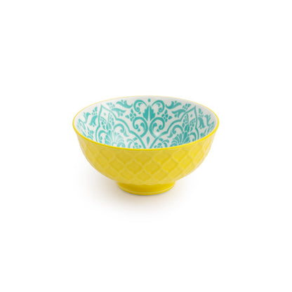 Mikasa Nibble Bowl | Yellow & Blue Geometric