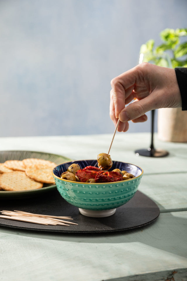 Mikasa Nibble Bowl | Indigo Chevron