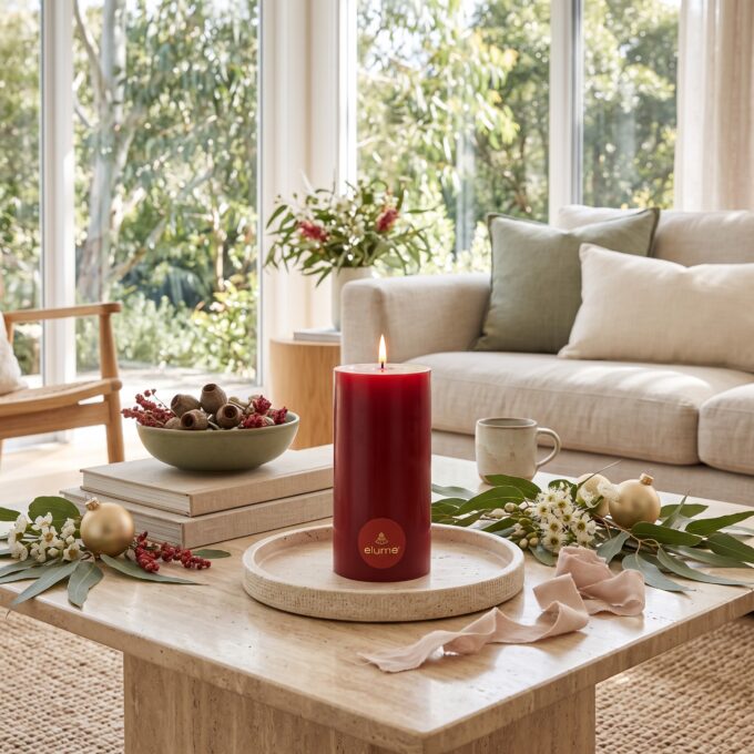 Christmas Winter Spice Pillar Candle