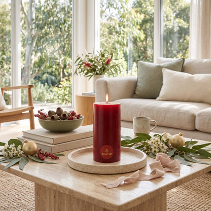Christmas Winter Spice Pillar Candle