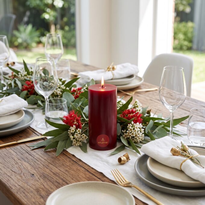 Christmas Winter Spice Pillar Candle