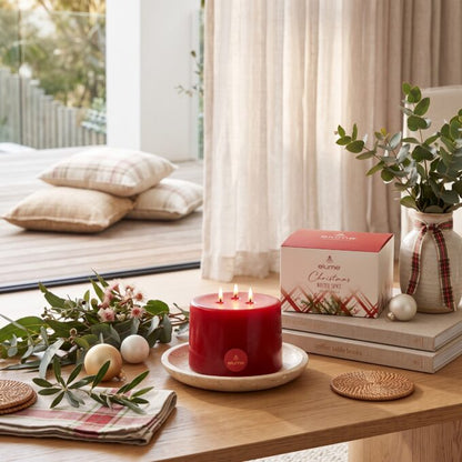 Christmas Winter Spice Pillar Candle